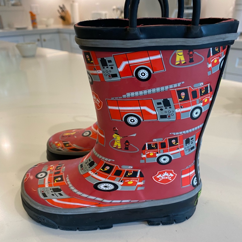 Fire Truck Rescue Rain Boots